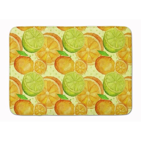 Carolines Treasures Watercolor Limes and Oranges Citrus Machine Washable Memory Foam Mat BB7517RUG
